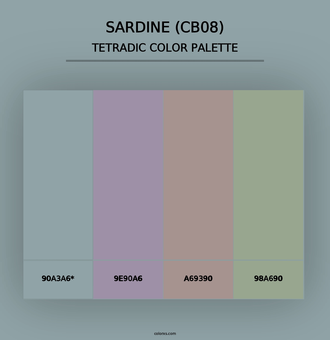 Sardine (CB08) - Tetradic Color Palette