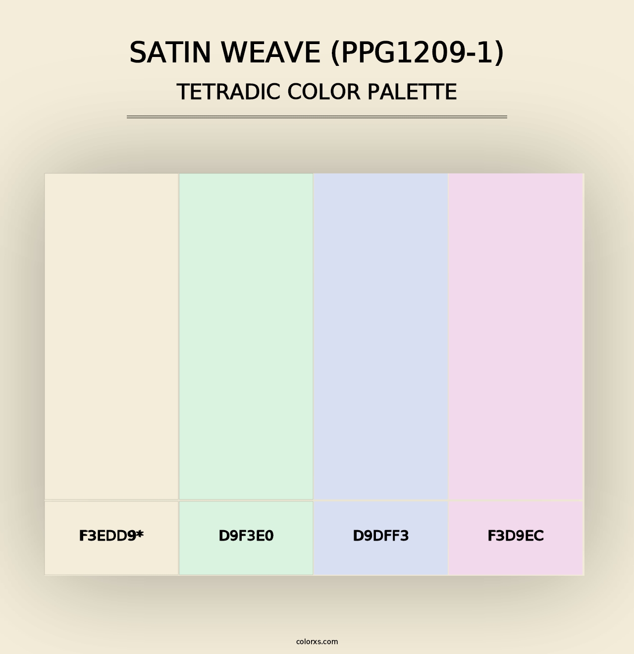 Satin Weave (PPG1209-1) - Tetradic Color Palette