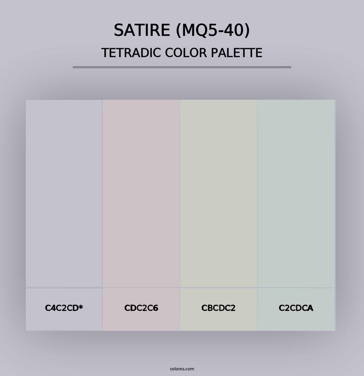 Satire (MQ5-40) - Tetradic Color Palette