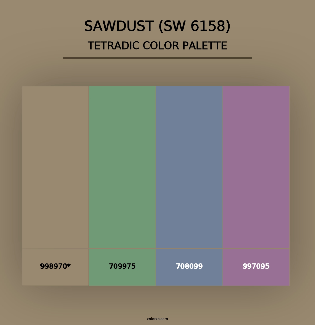 Sawdust (SW 6158) - Tetradic Color Palette