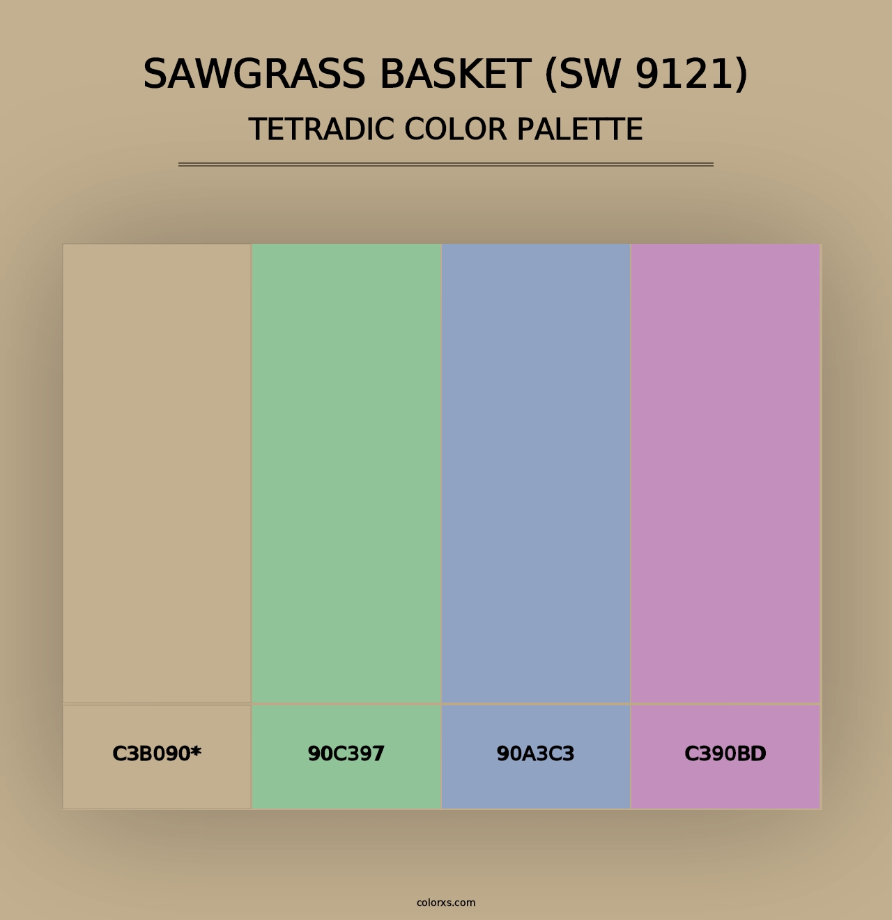 Sawgrass Basket (SW 9121) - Tetradic Color Palette