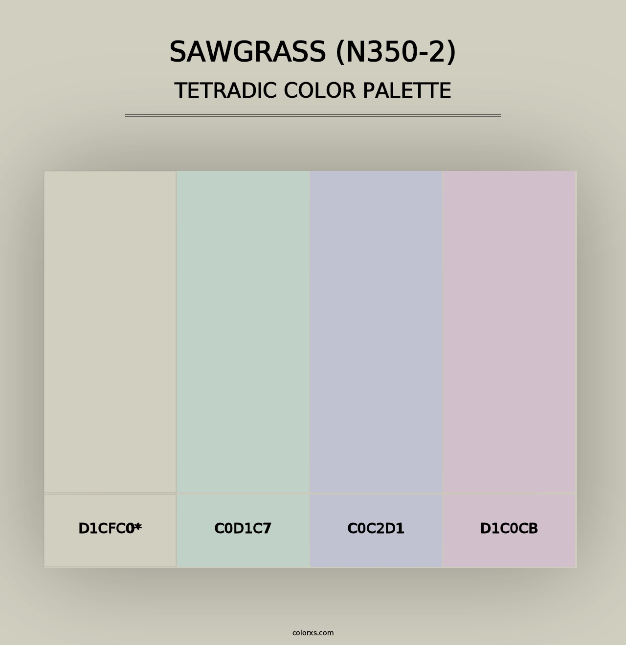 Sawgrass (N350-2) - Tetradic Color Palette