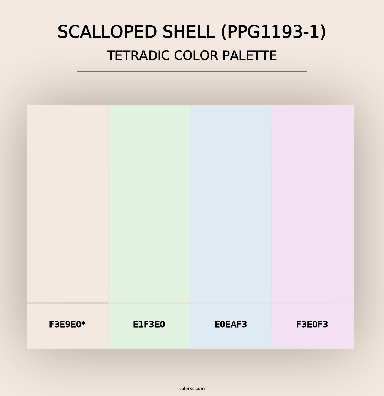 Scalloped Shell (PPG1193-1) - Tetradic Color Palette