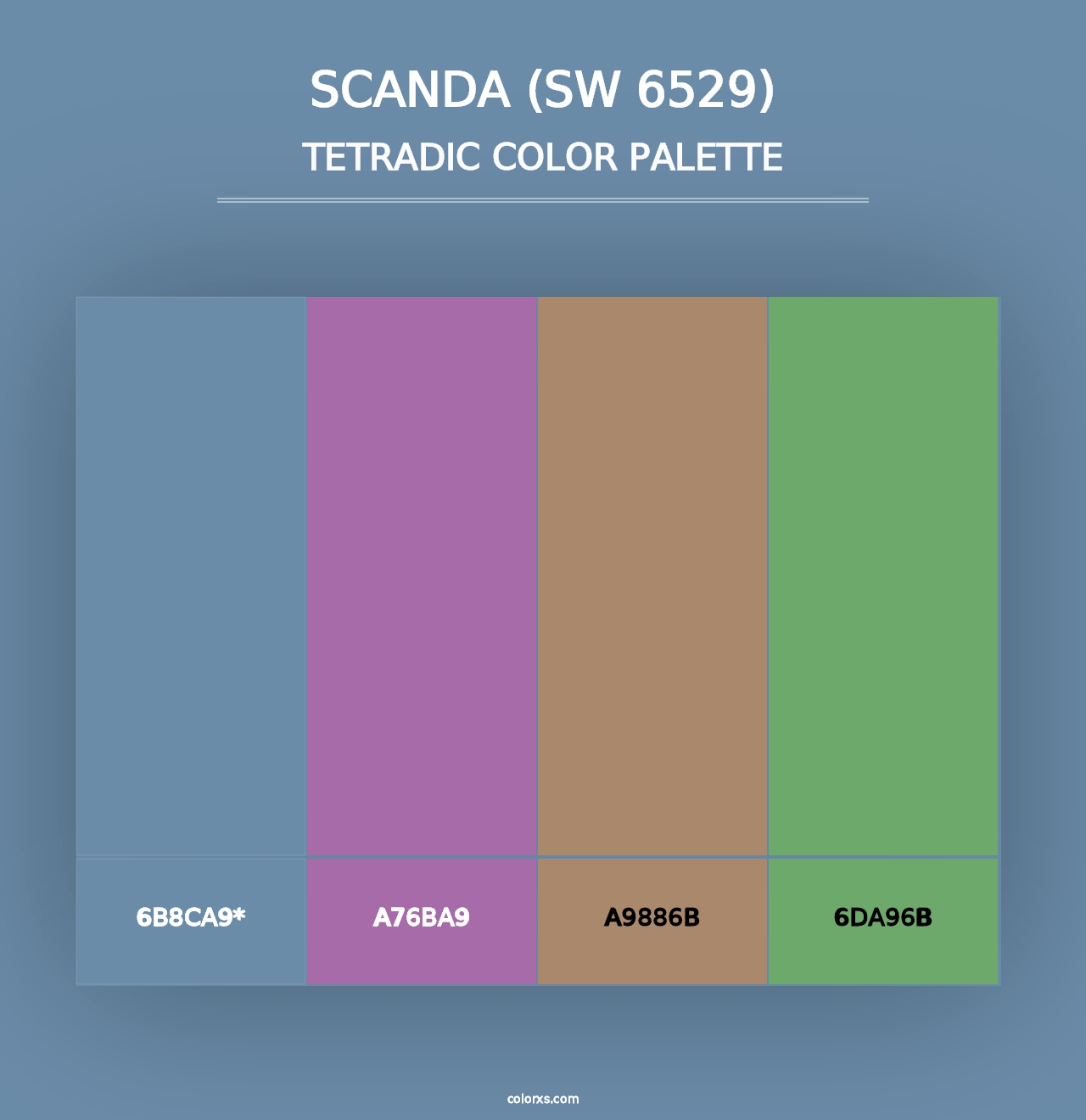 Scanda (SW 6529) - Tetradic Color Palette