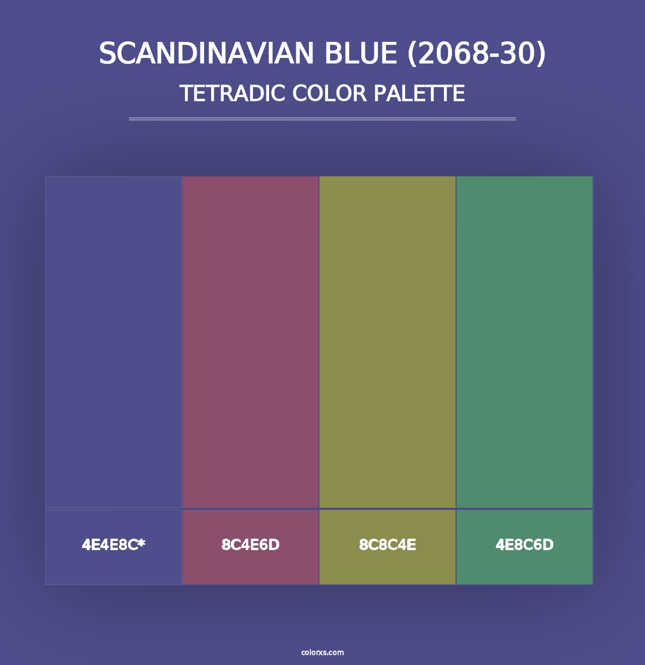 Scandinavian Blue (2068-30) - Tetradic Color Palette