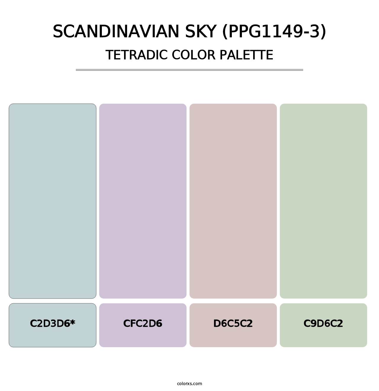 Scandinavian Sky (PPG1149-3) - Tetradic Color Palette