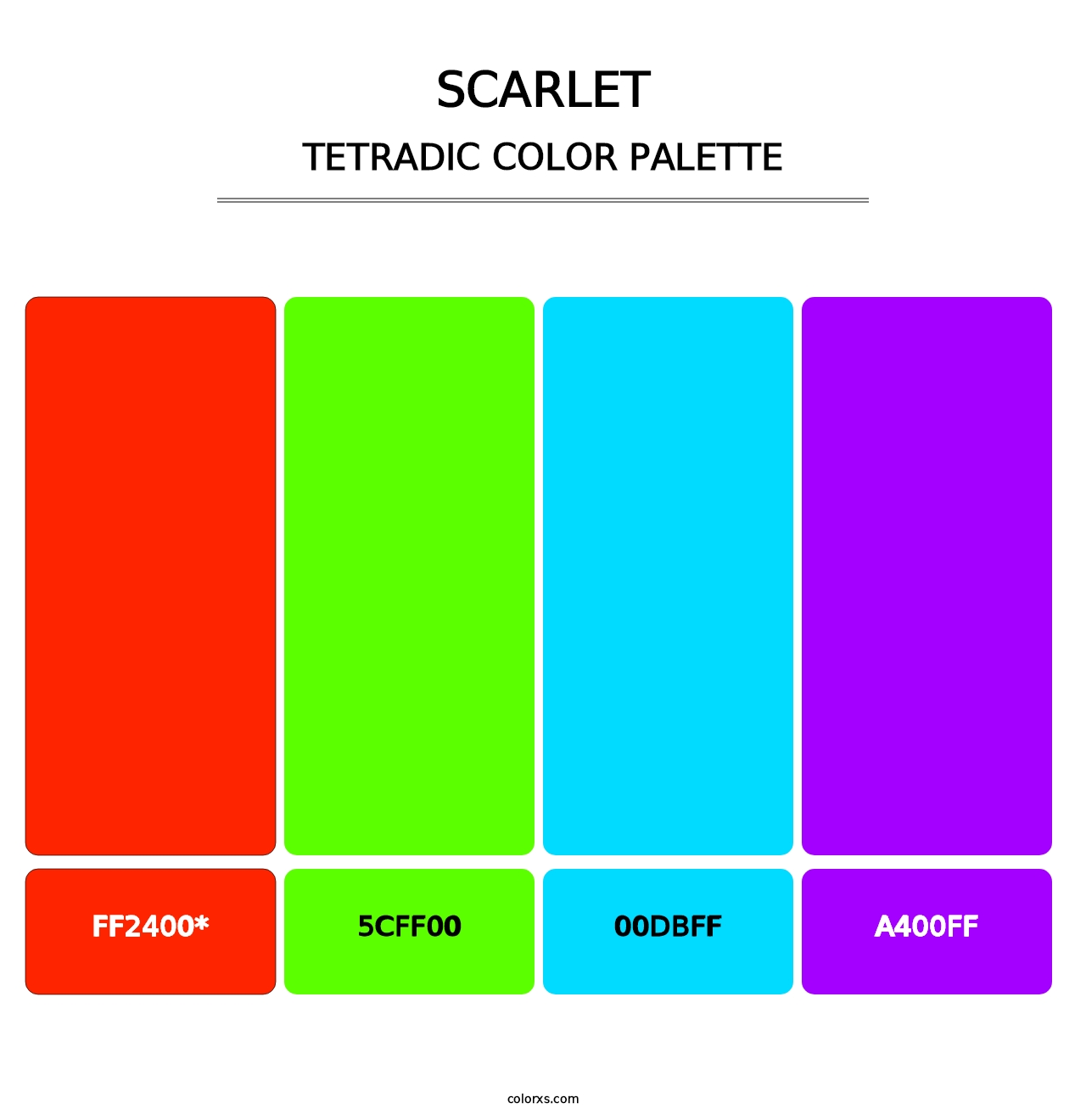 Scarlet - Tetradic Color Palette