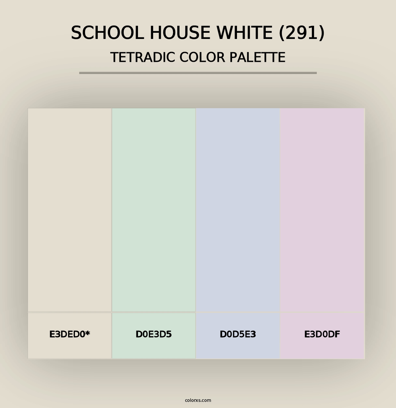 School House White (291) - Tetradic Color Palette