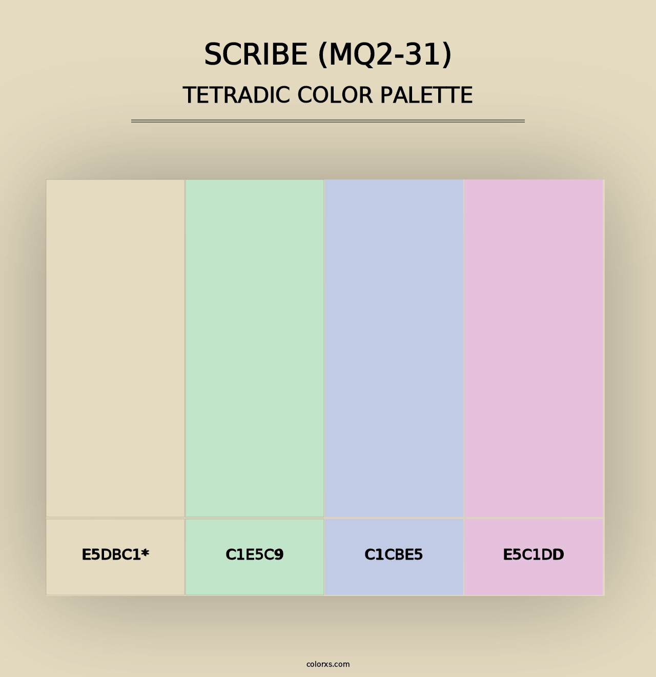 Scribe (MQ2-31) - Tetradic Color Palette