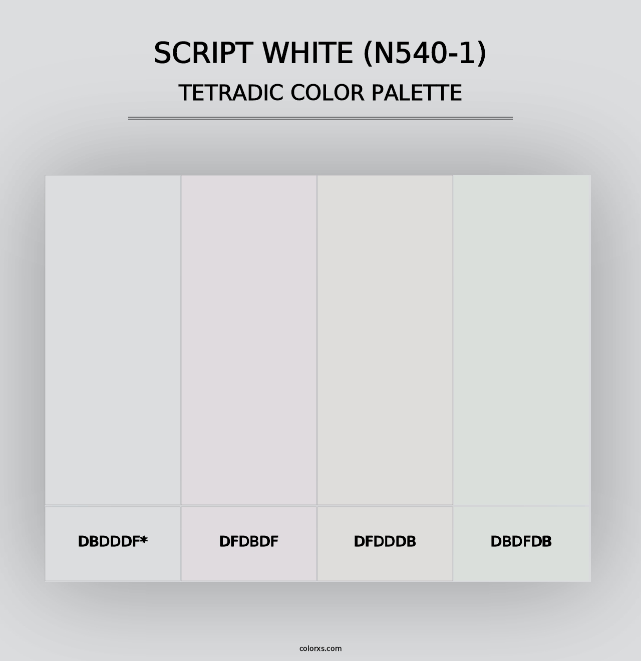 Script White (N540-1) - Tetradic Color Palette