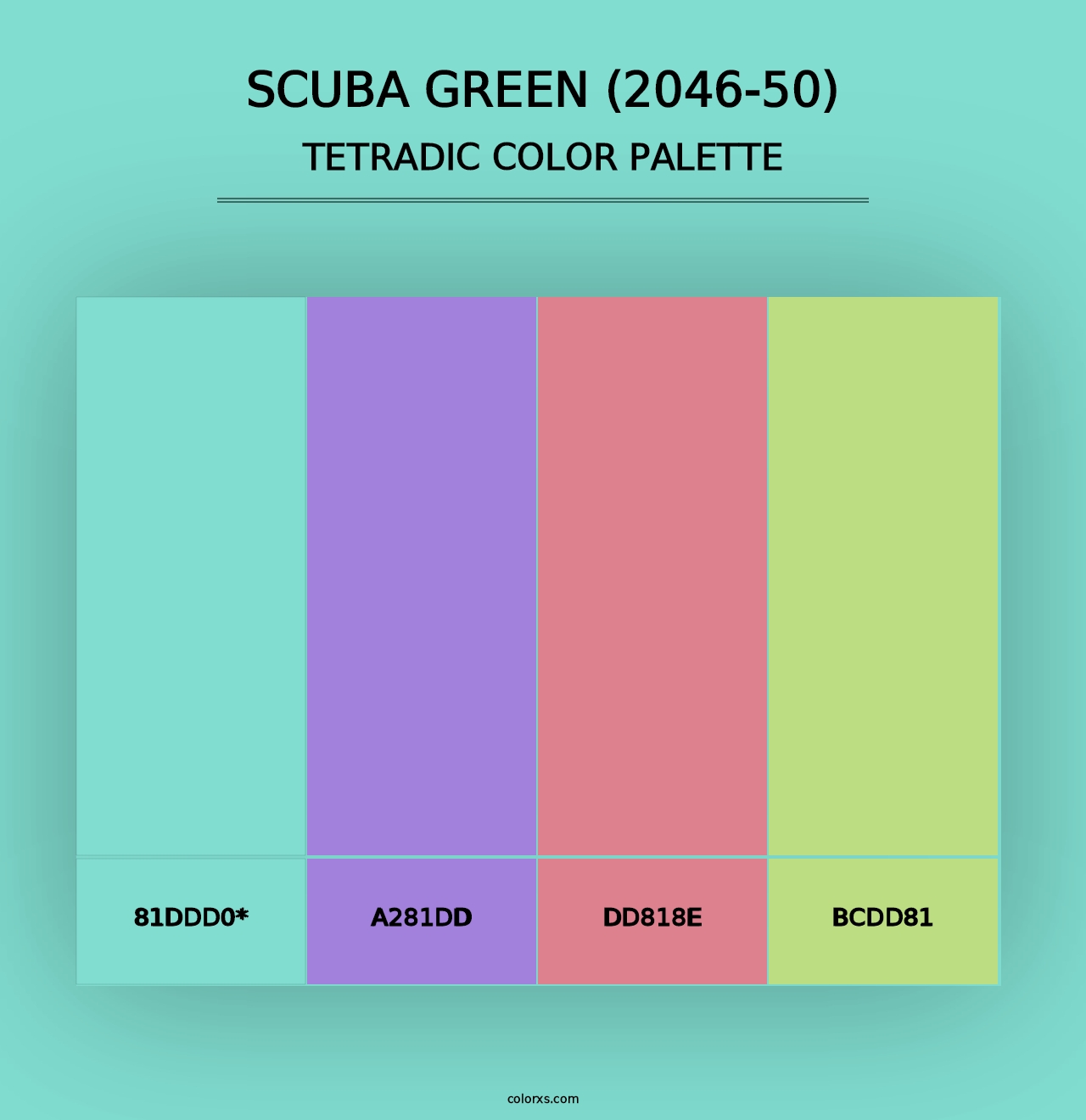 Scuba Green (2046-50) - Tetradic Color Palette