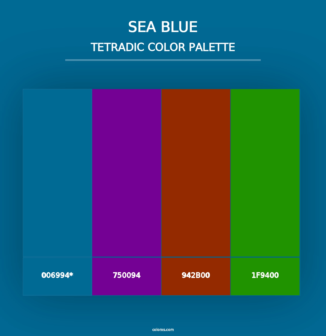 Sea Blue - Tetradic Color Palette