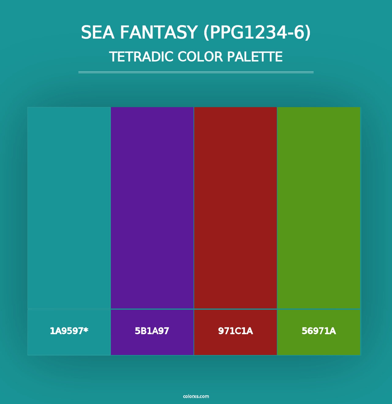 Sea Fantasy (PPG1234-6) - Tetradic Color Palette