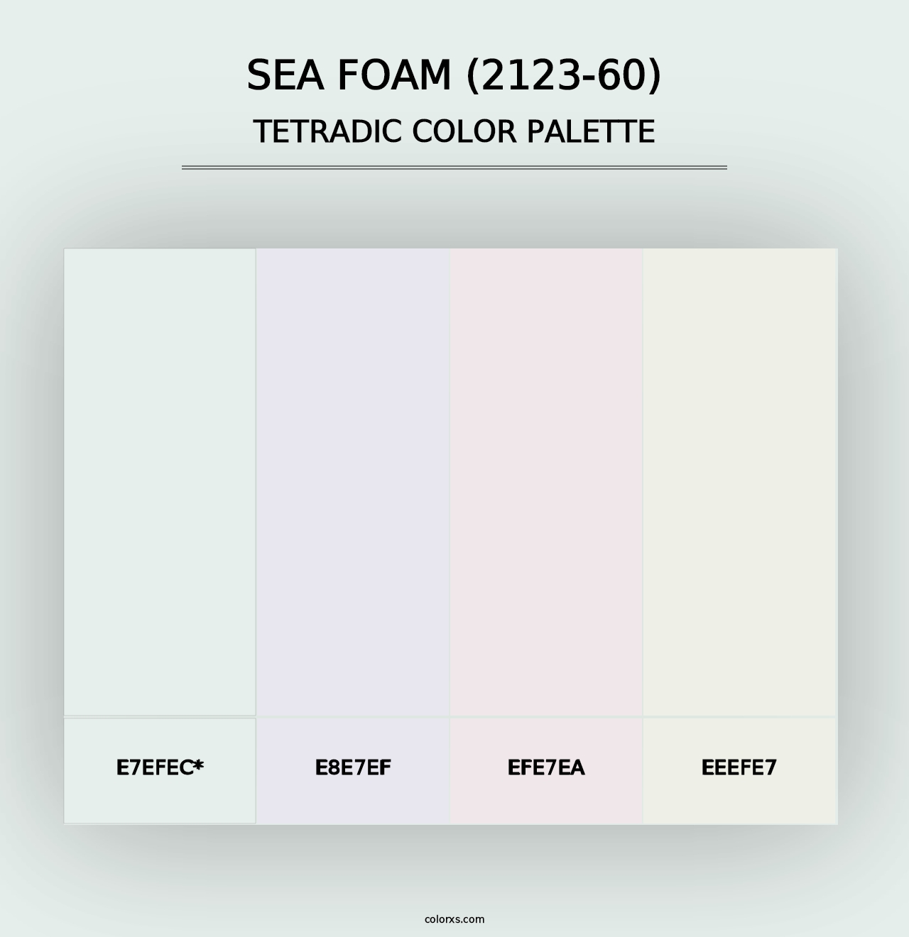 Sea Foam (2123-60) - Tetradic Color Palette