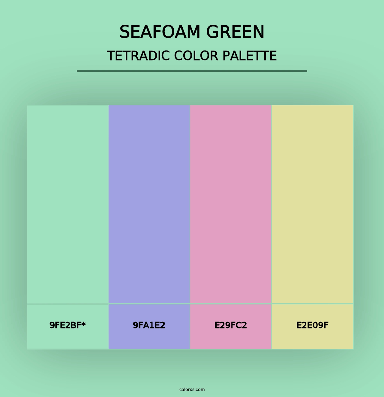 Seafoam Green - Tetradic Color Palette