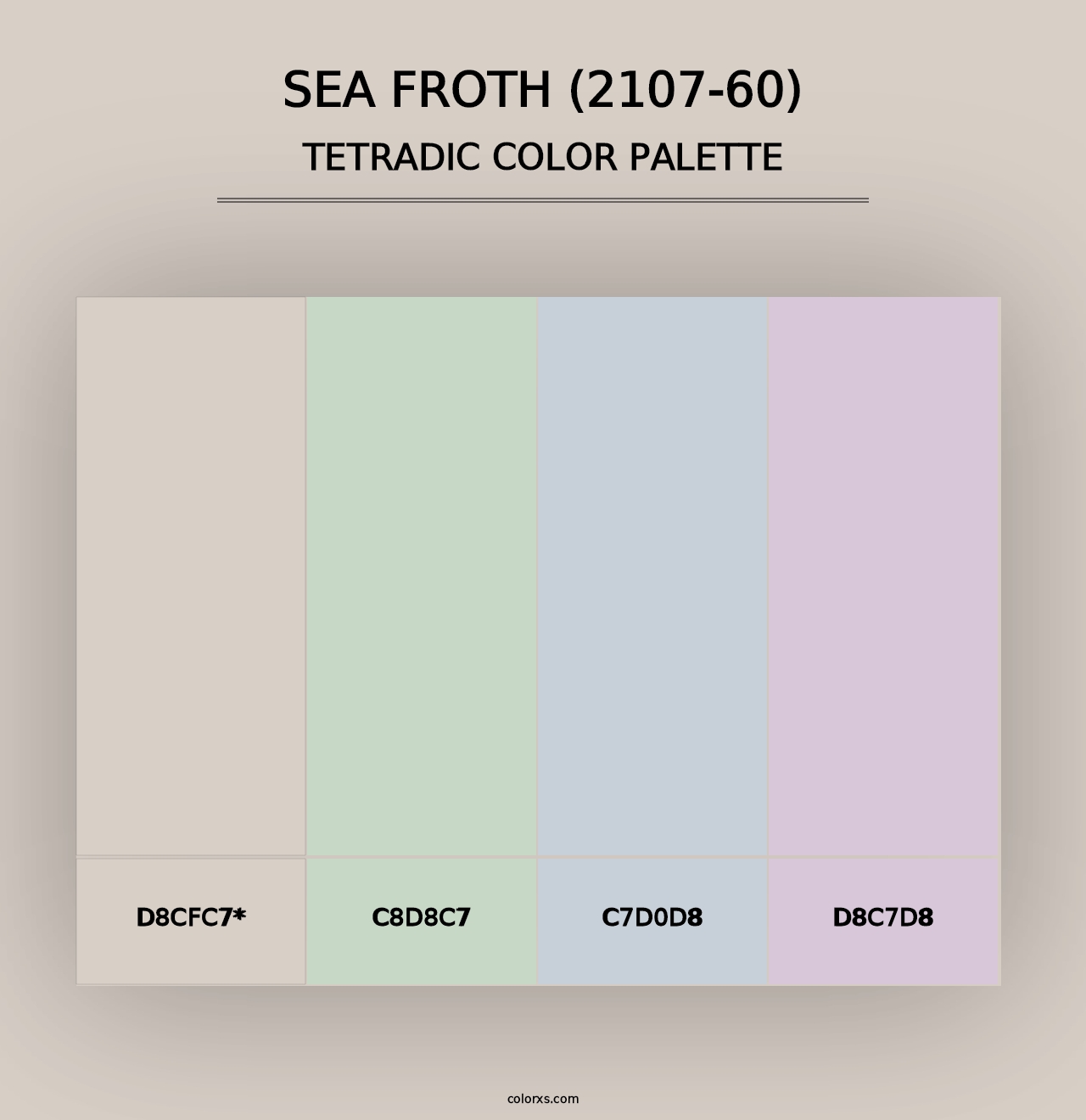 Sea Froth (2107-60) - Tetradic Color Palette