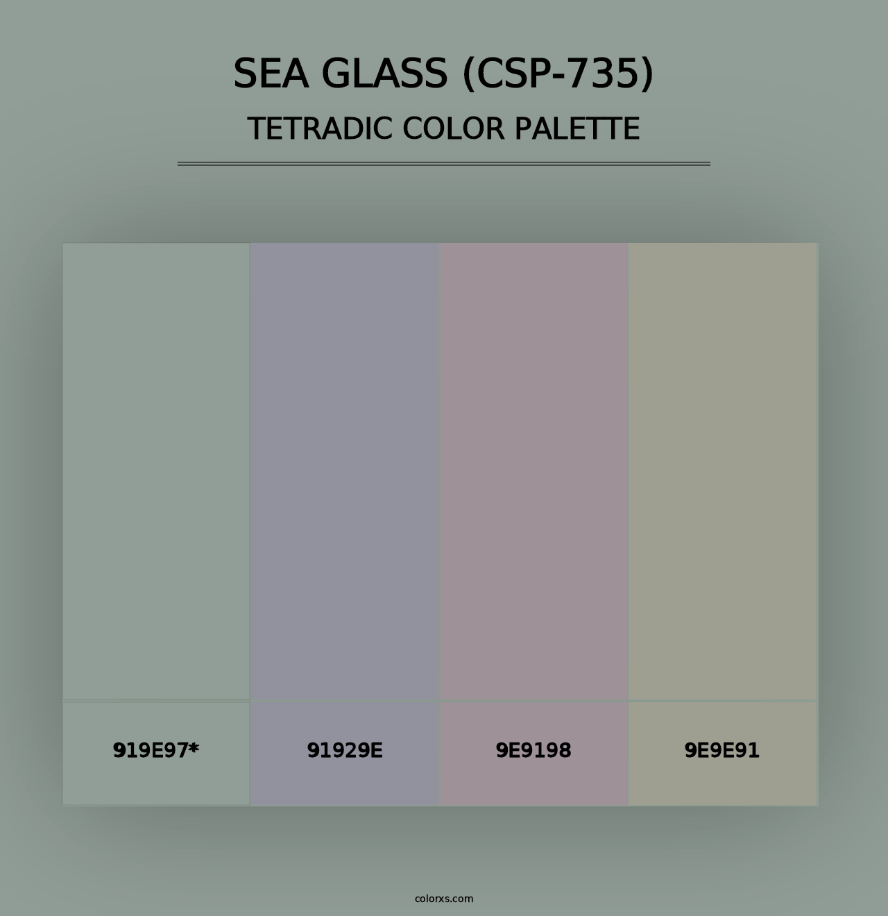 Sea Glass (CSP-735) - Tetradic Color Palette