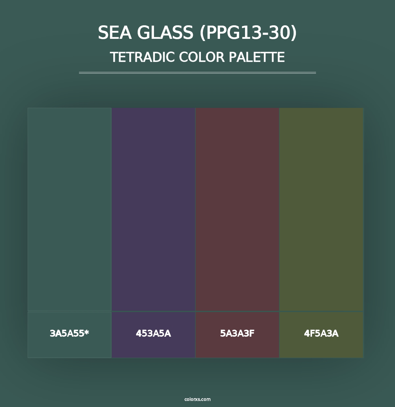 Sea Glass (PPG13-30) - Tetradic Color Palette