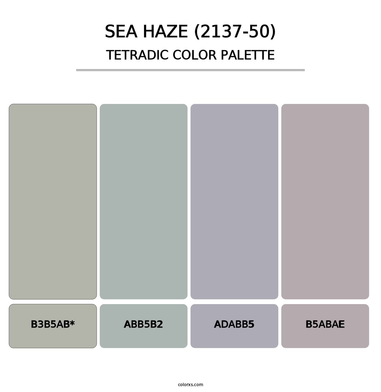 Sea Haze (2137-50) - Tetradic Color Palette