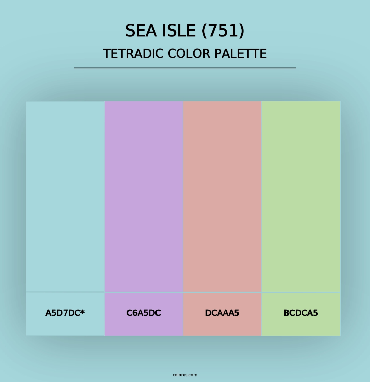 Sea Isle (751) - Tetradic Color Palette