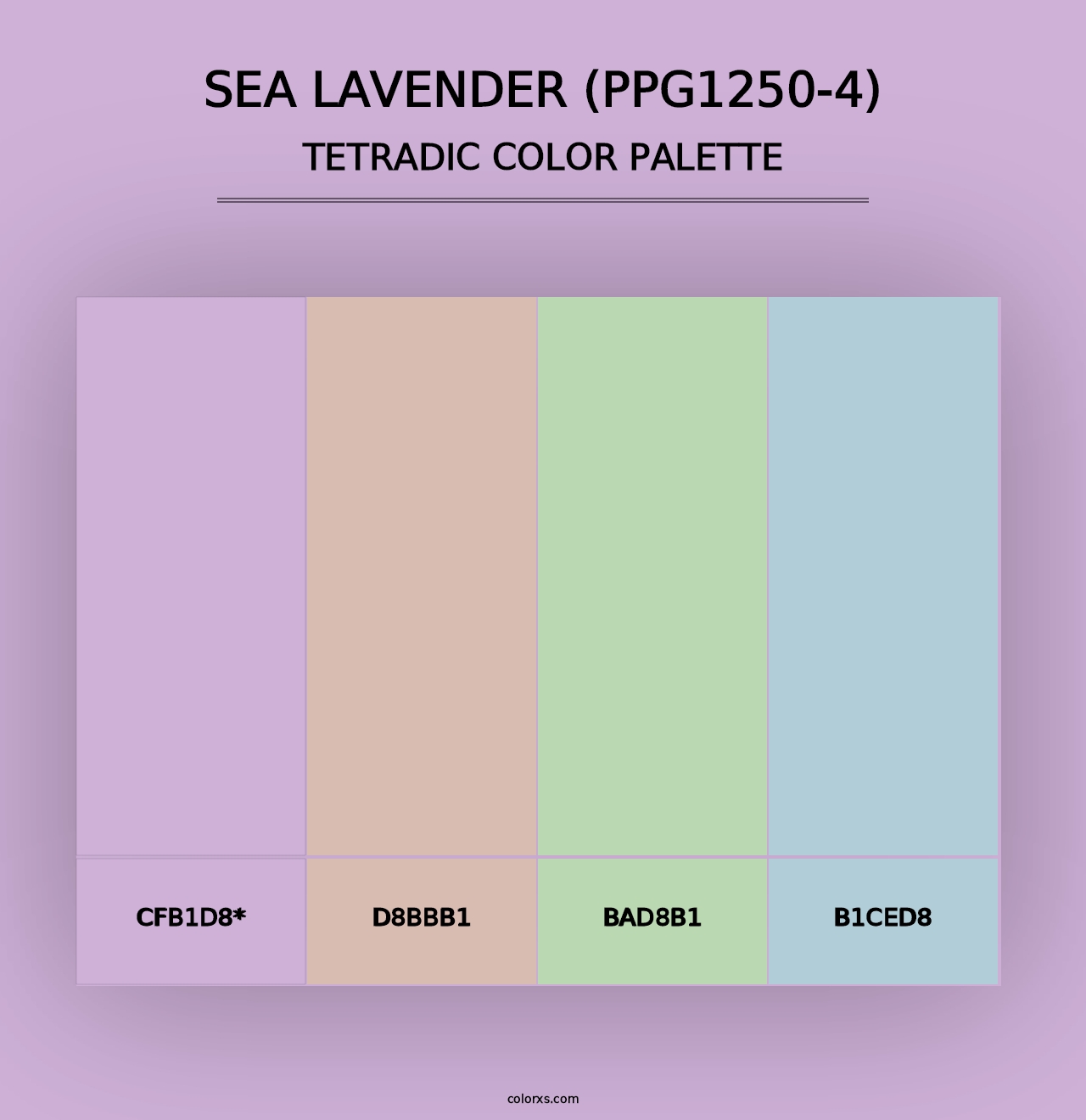 Sea Lavender (PPG1250-4) - Tetradic Color Palette