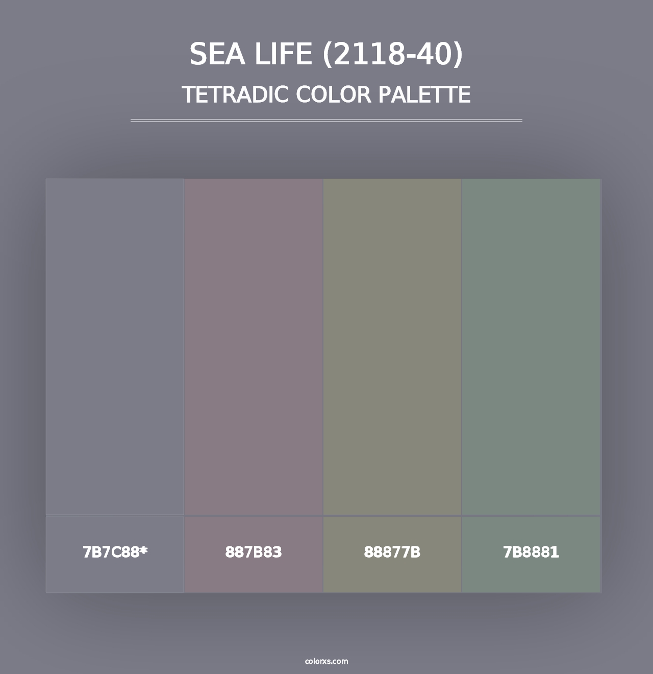 Sea Life (2118-40) - Tetradic Color Palette