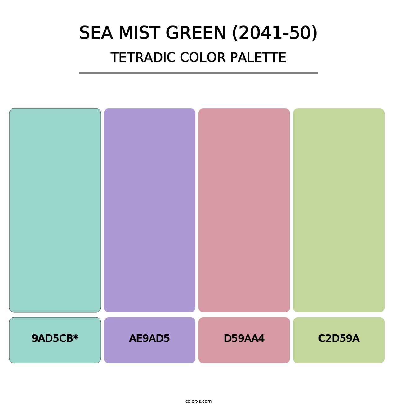 Sea Mist Green (2041-50) - Tetradic Color Palette