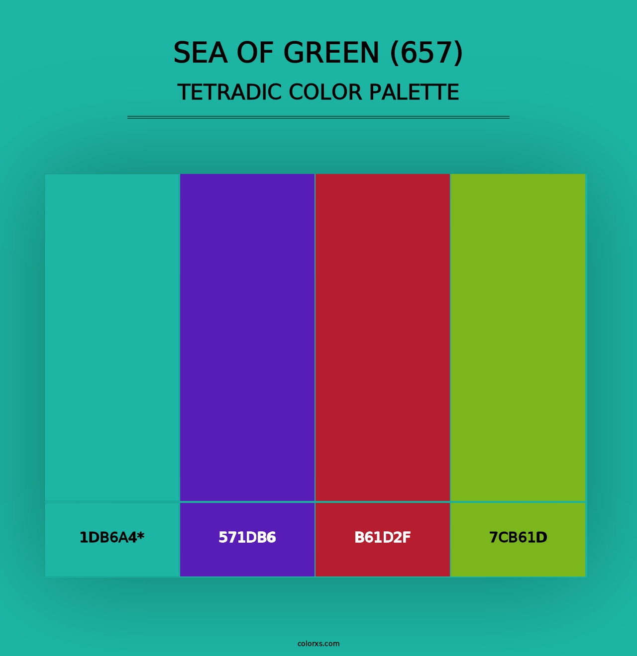 Sea of Green (657) - Tetradic Color Palette