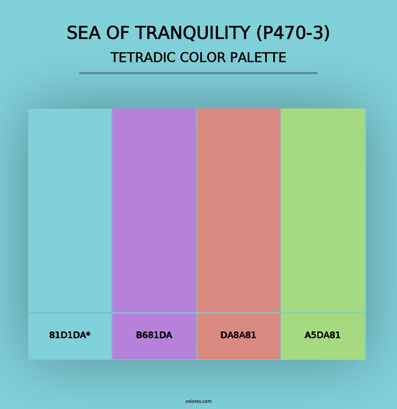 Sea Of Tranquility (P470-3) - Tetradic Color Palette