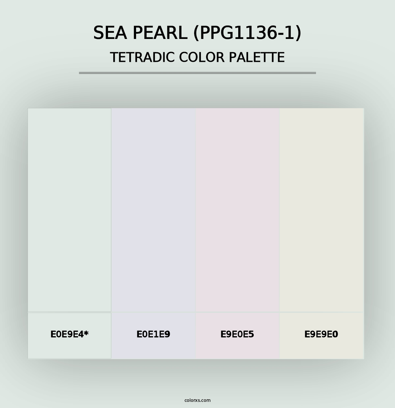 Sea Pearl (PPG1136-1) - Tetradic Color Palette