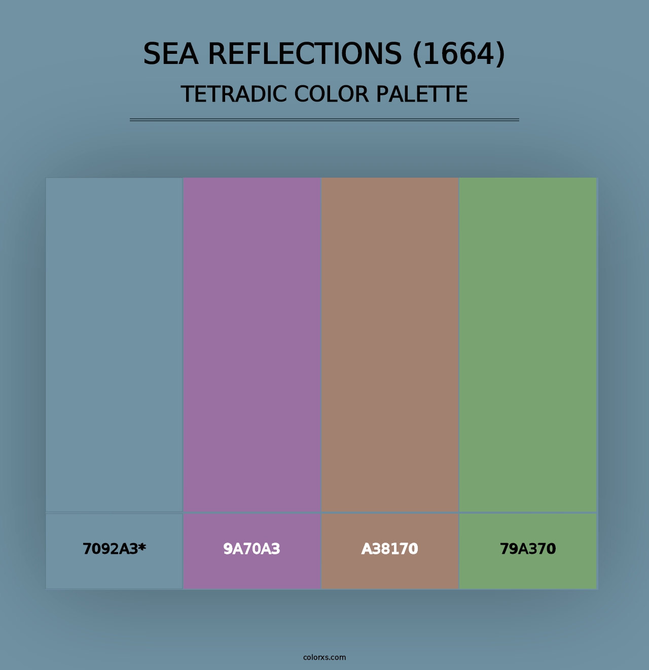 Sea Reflections (1664) - Tetradic Color Palette