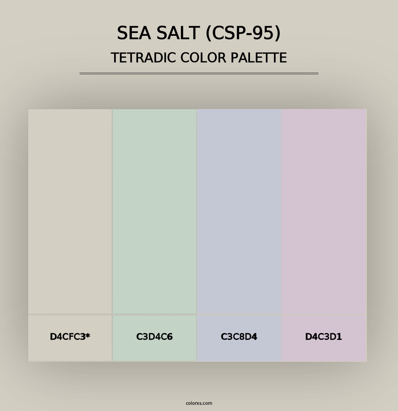 Sea Salt (CSP-95) - Tetradic Color Palette