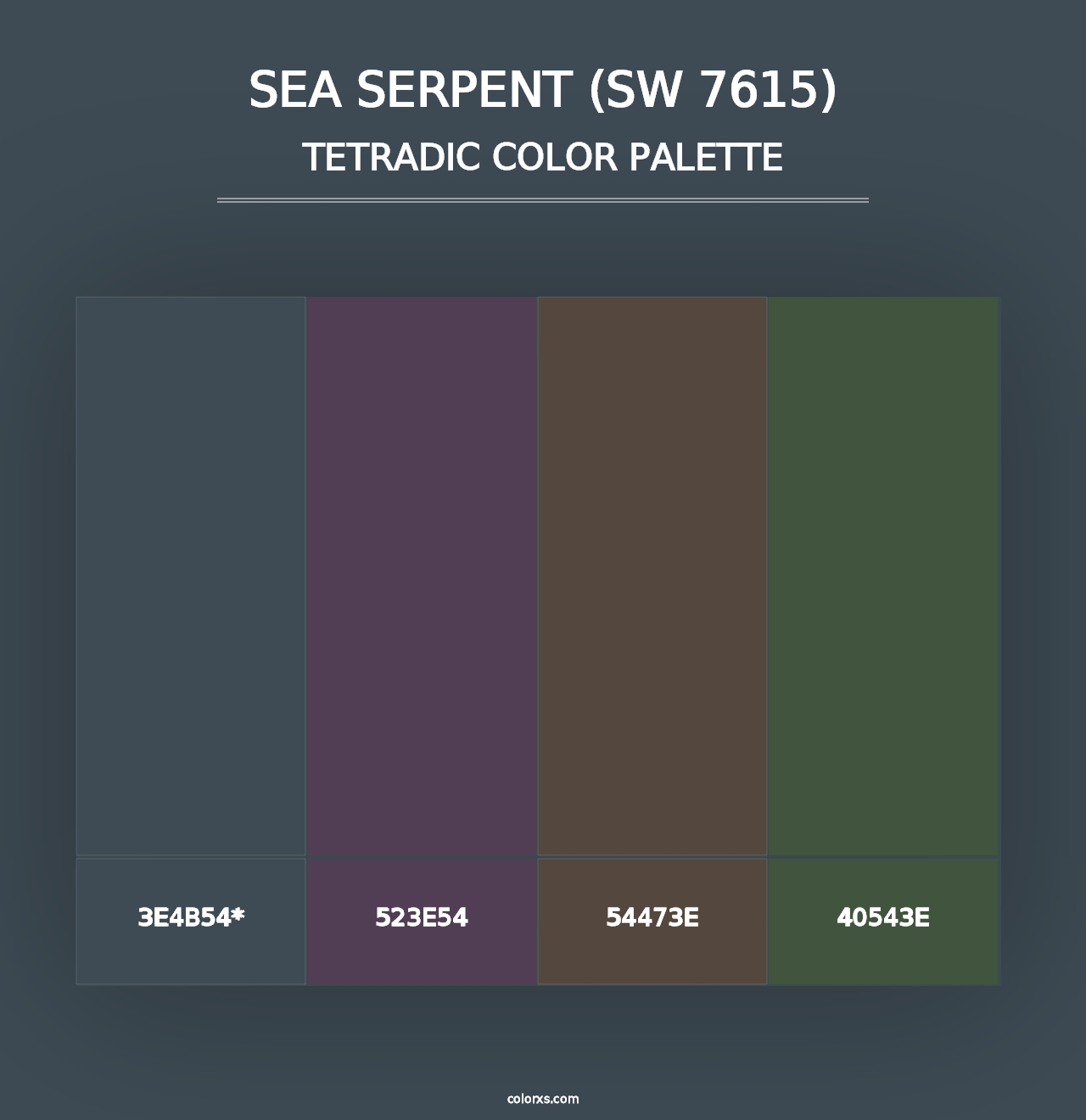 Sea Serpent (SW 7615) - Tetradic Color Palette