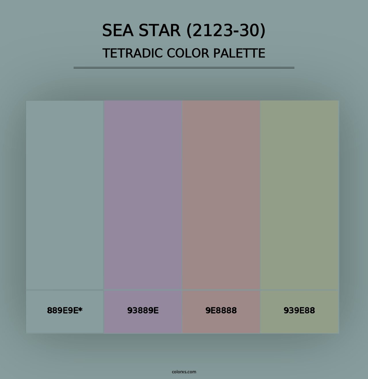 Sea Star (2123-30) - Tetradic Color Palette