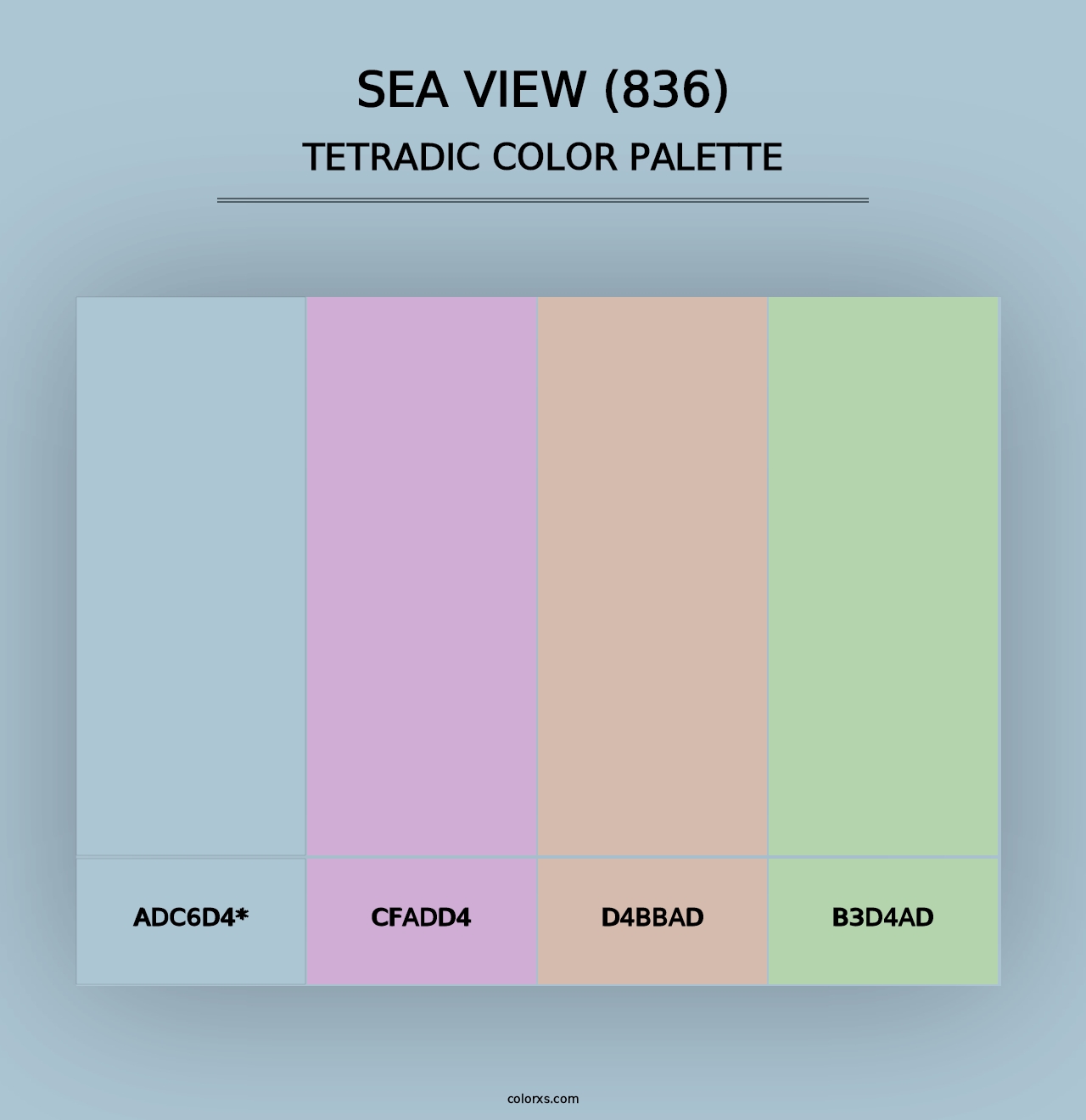 Sea View (836) - Tetradic Color Palette