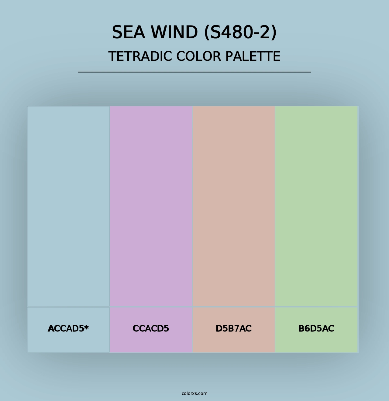 Sea Wind (S480-2) - Tetradic Color Palette