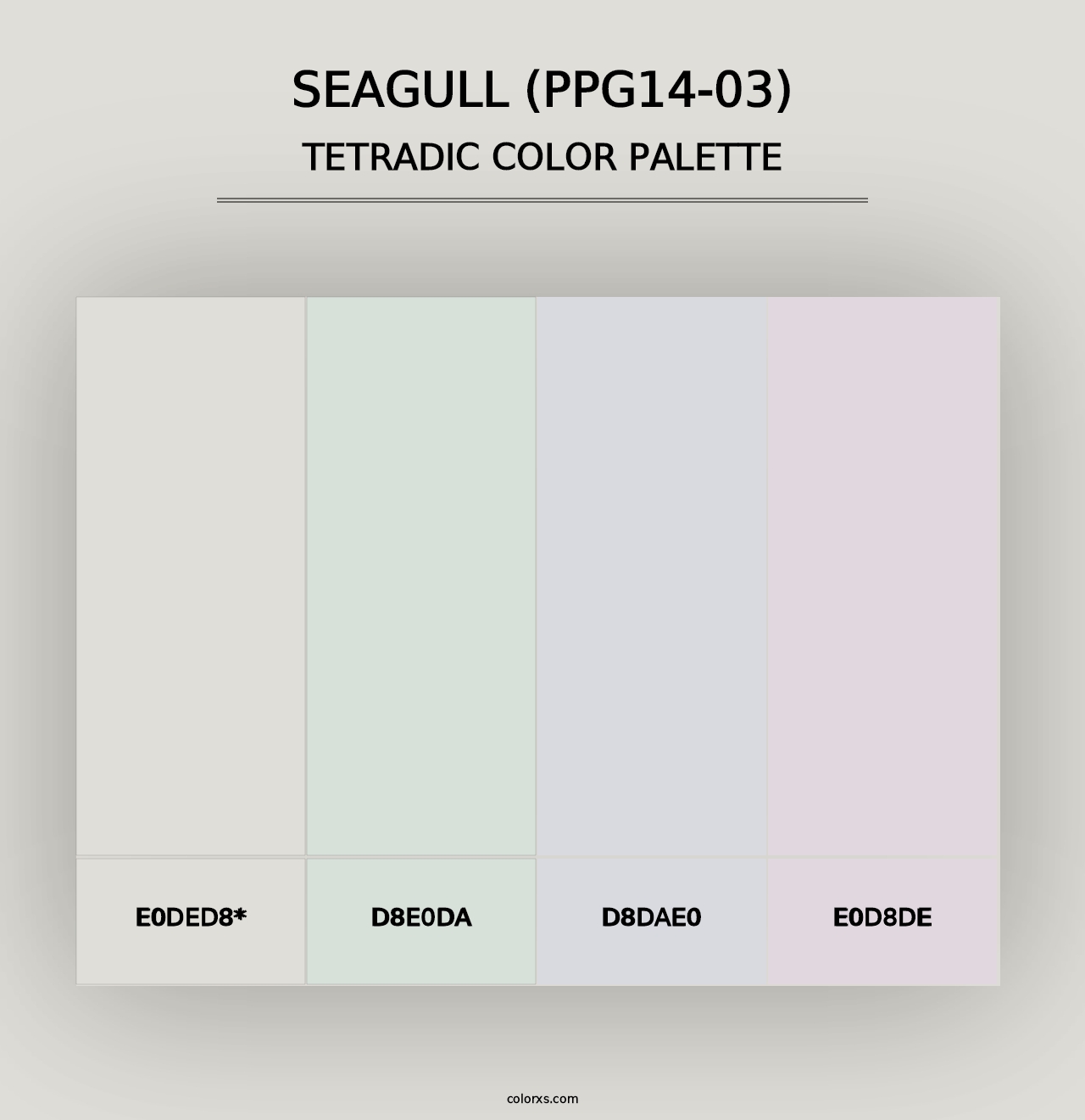 Seagull (PPG14-03) - Tetradic Color Palette