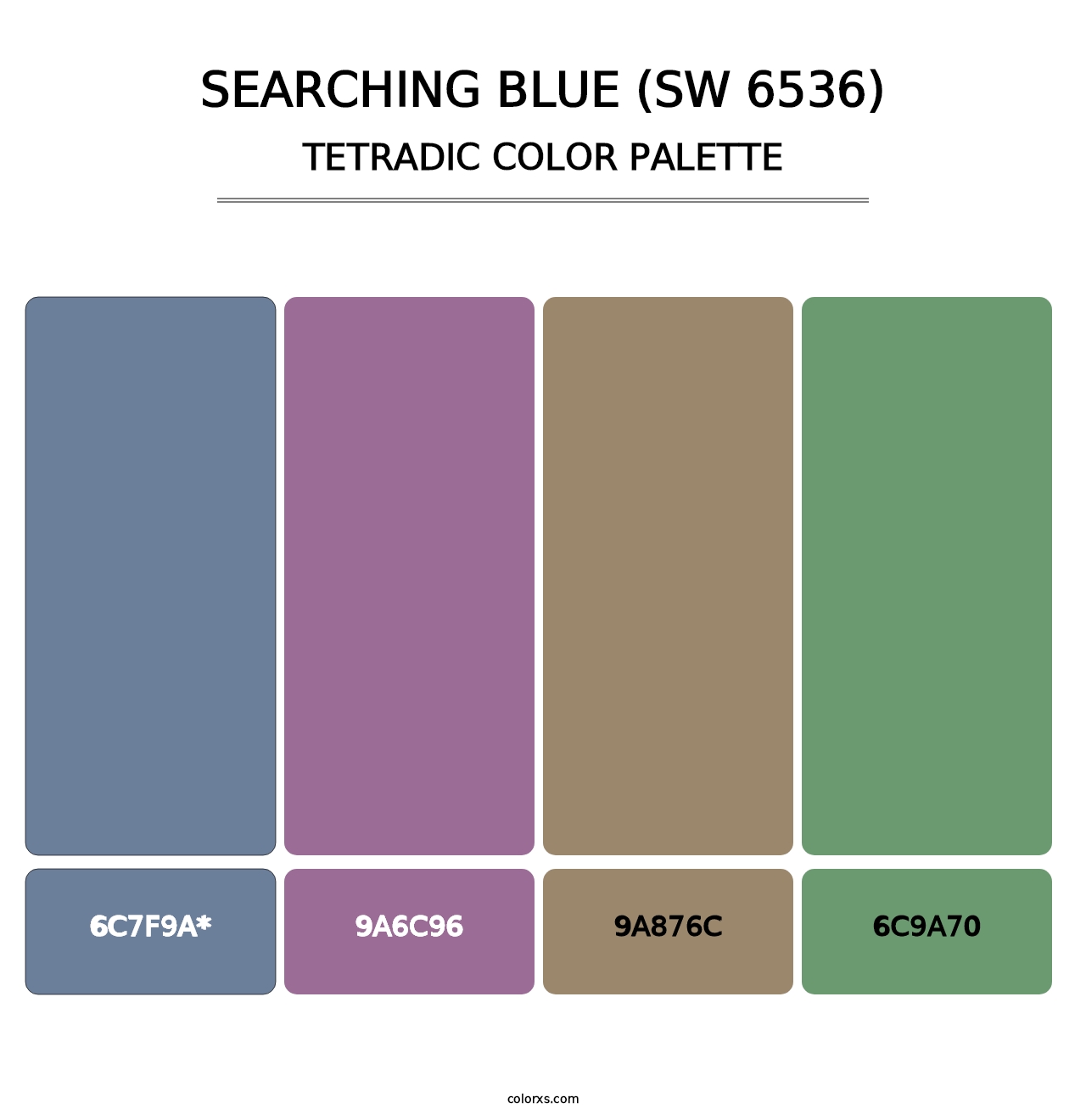 Searching Blue (SW 6536) - Tetradic Color Palette