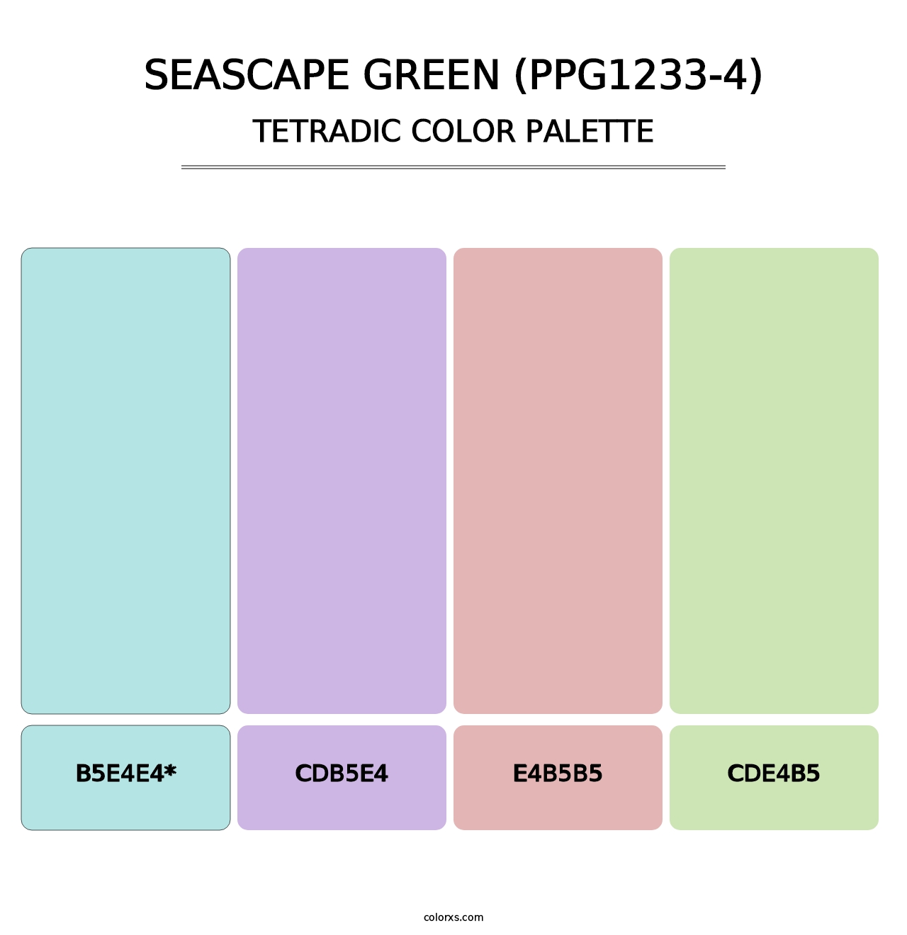 Seascape Green (PPG1233-4) - Tetradic Color Palette