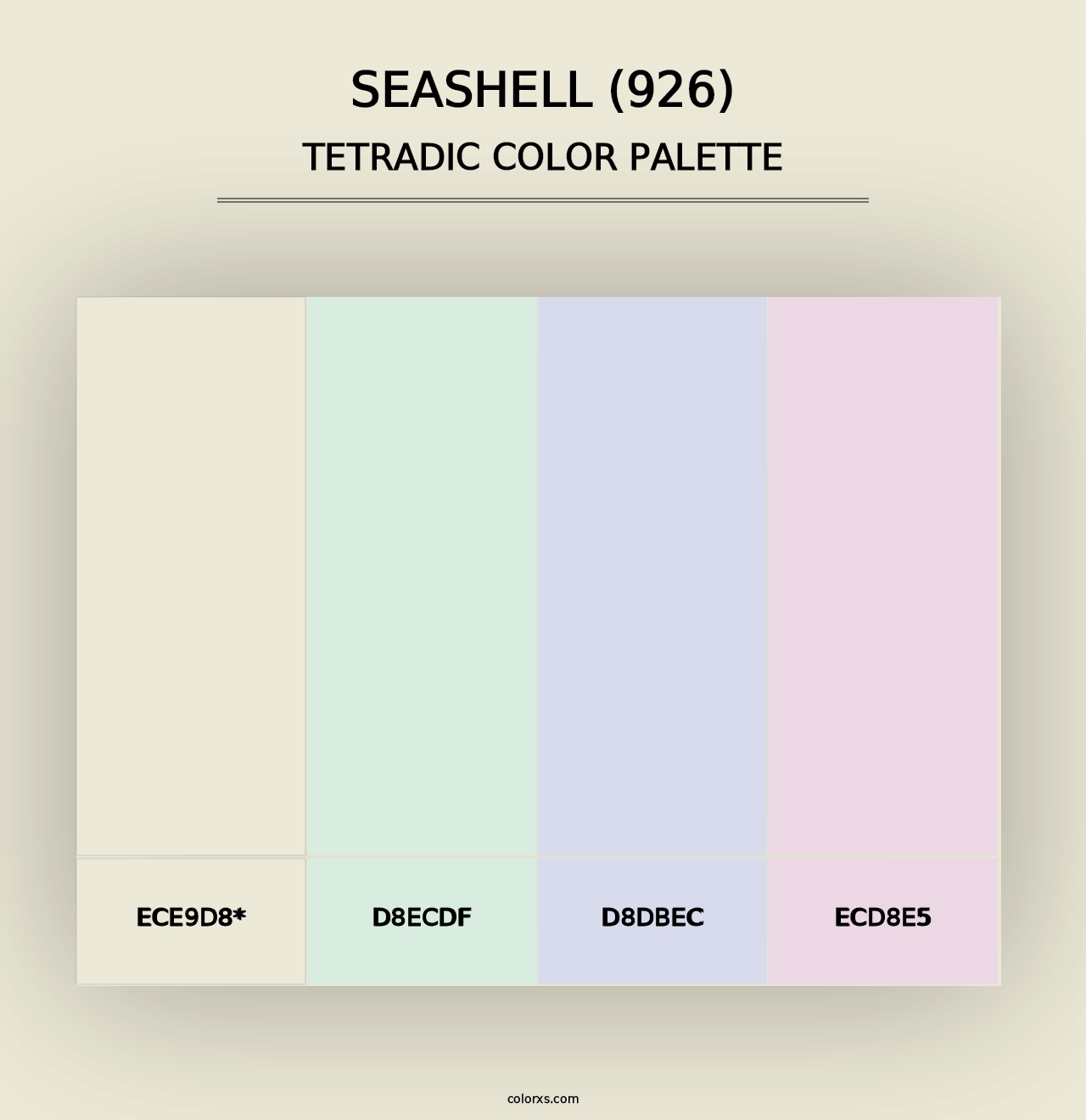 Seashell (926) - Tetradic Color Palette