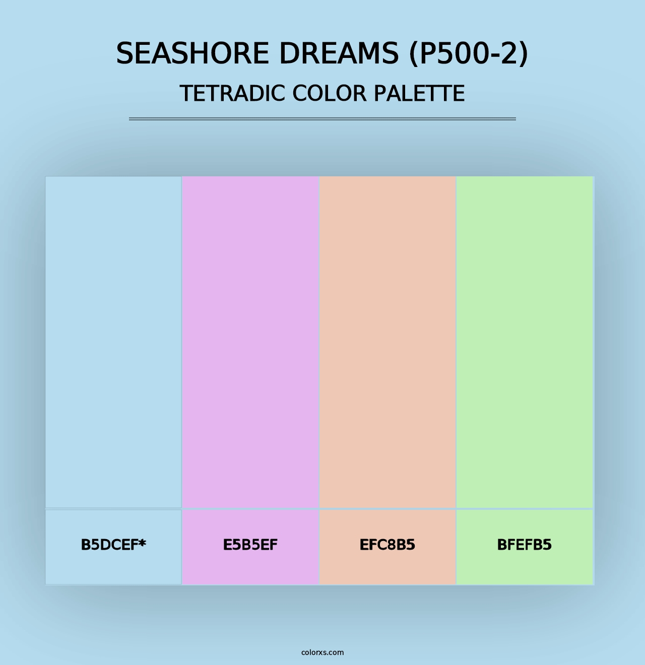 Seashore Dreams (P500-2) - Tetradic Color Palette