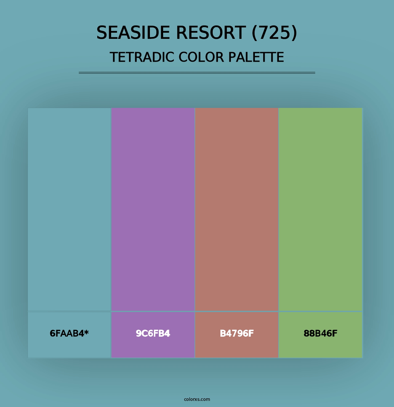 Seaside Resort (725) - Tetradic Color Palette