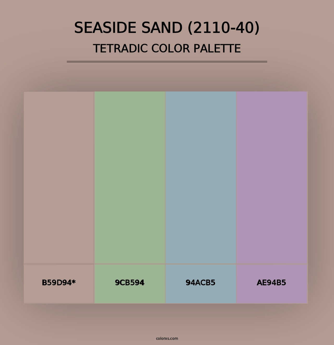 Seaside Sand (2110-40) - Tetradic Color Palette