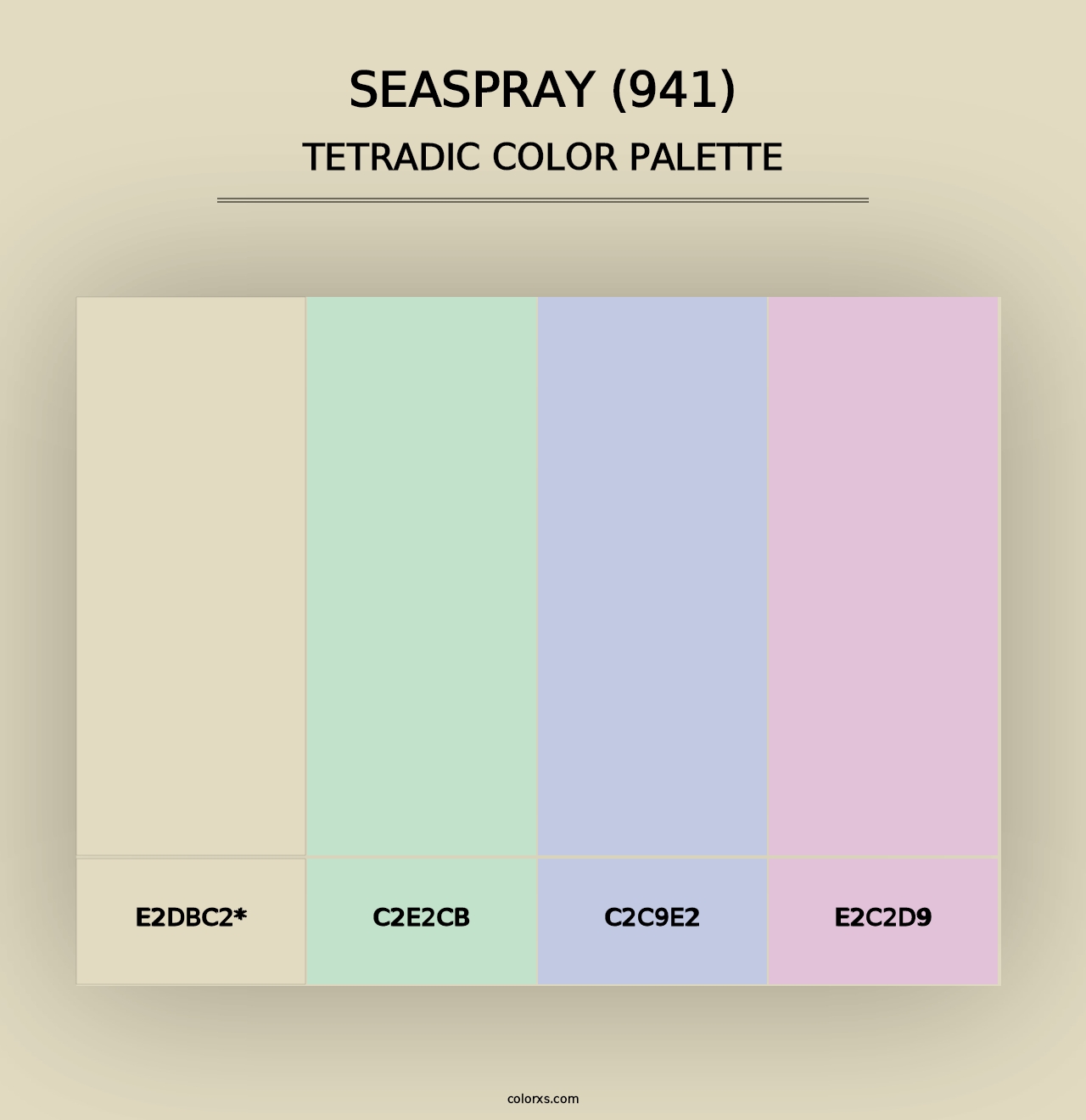 Seaspray (941) - Tetradic Color Palette