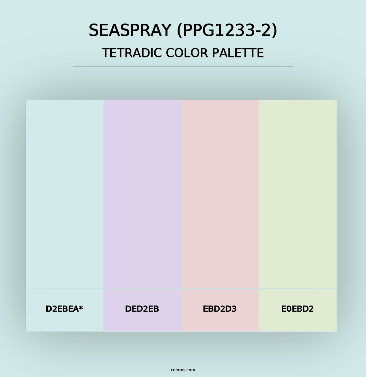 Seaspray (PPG1233-2) - Tetradic Color Palette