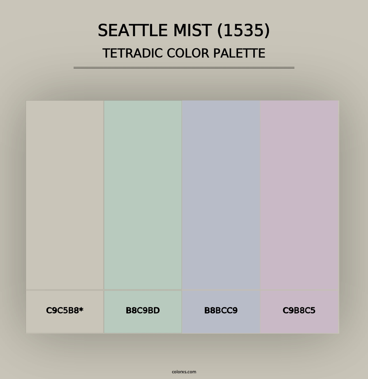 Seattle Mist (1535) - Tetradic Color Palette