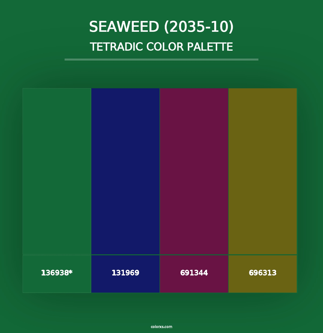 Seaweed (2035-10) - Tetradic Color Palette