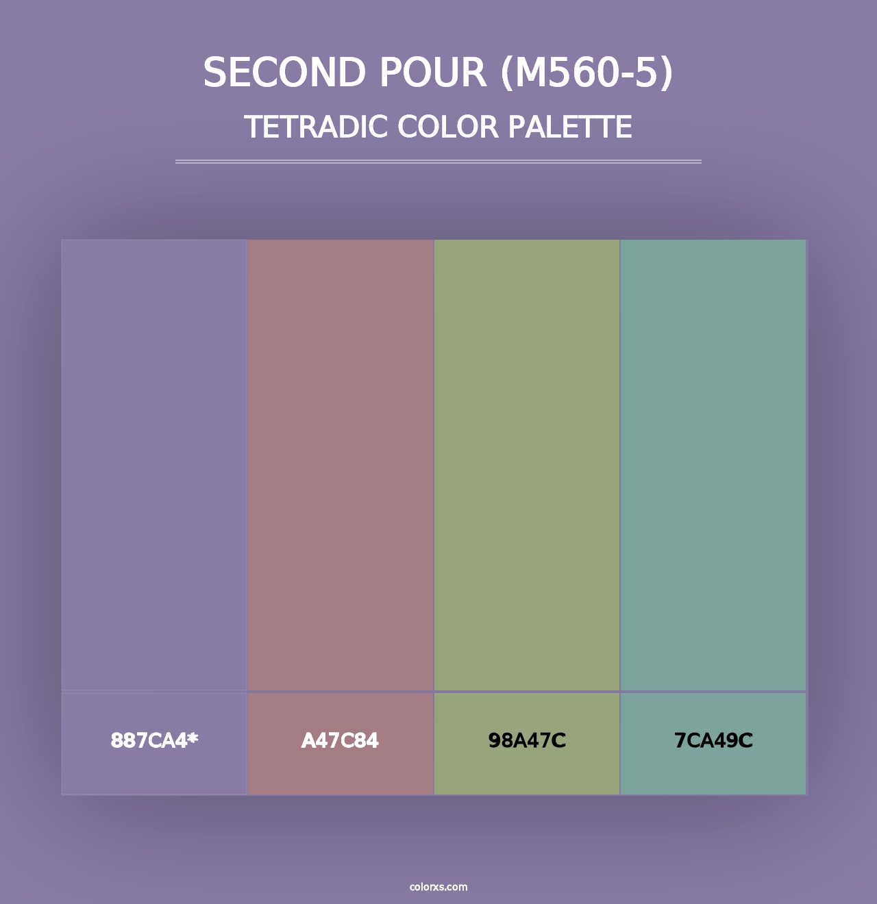 Second Pour (M560-5) - Tetradic Color Palette