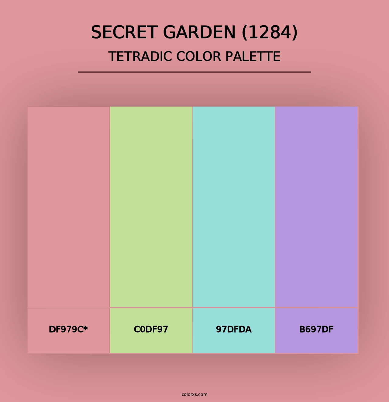 Secret Garden (1284) - Tetradic Color Palette