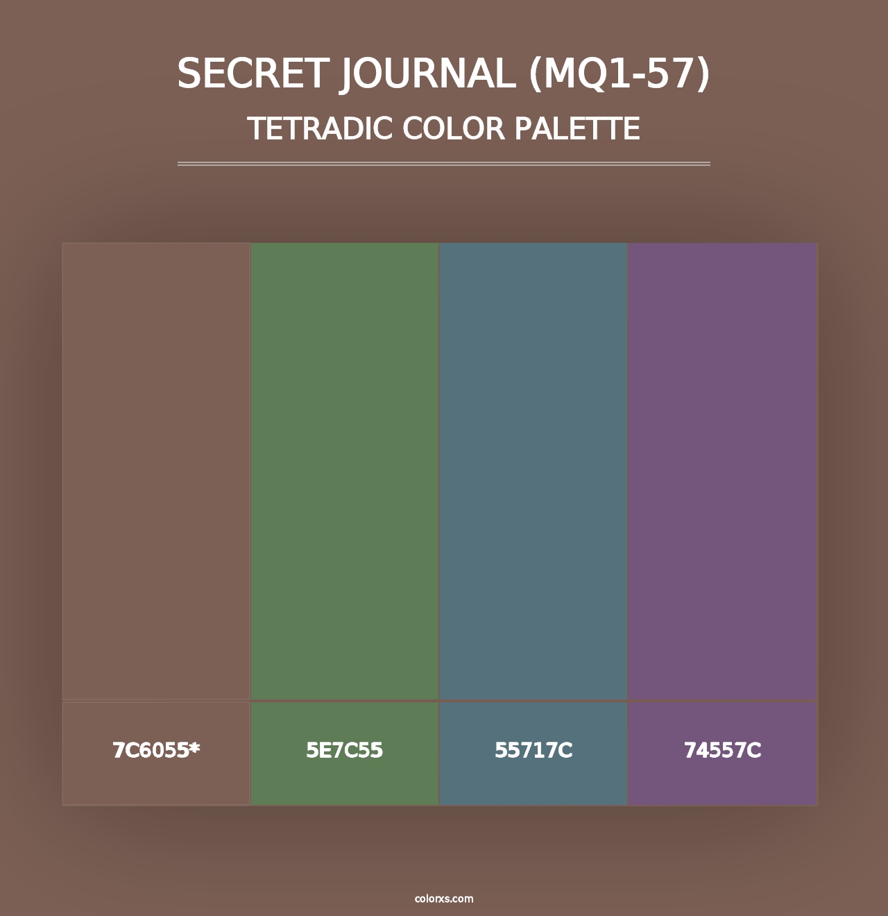 Secret Journal (MQ1-57) - Tetradic Color Palette